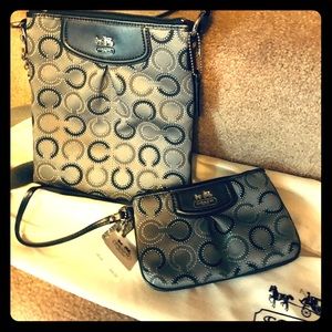 Coach Messenger Crossbody & Matching Wristlet